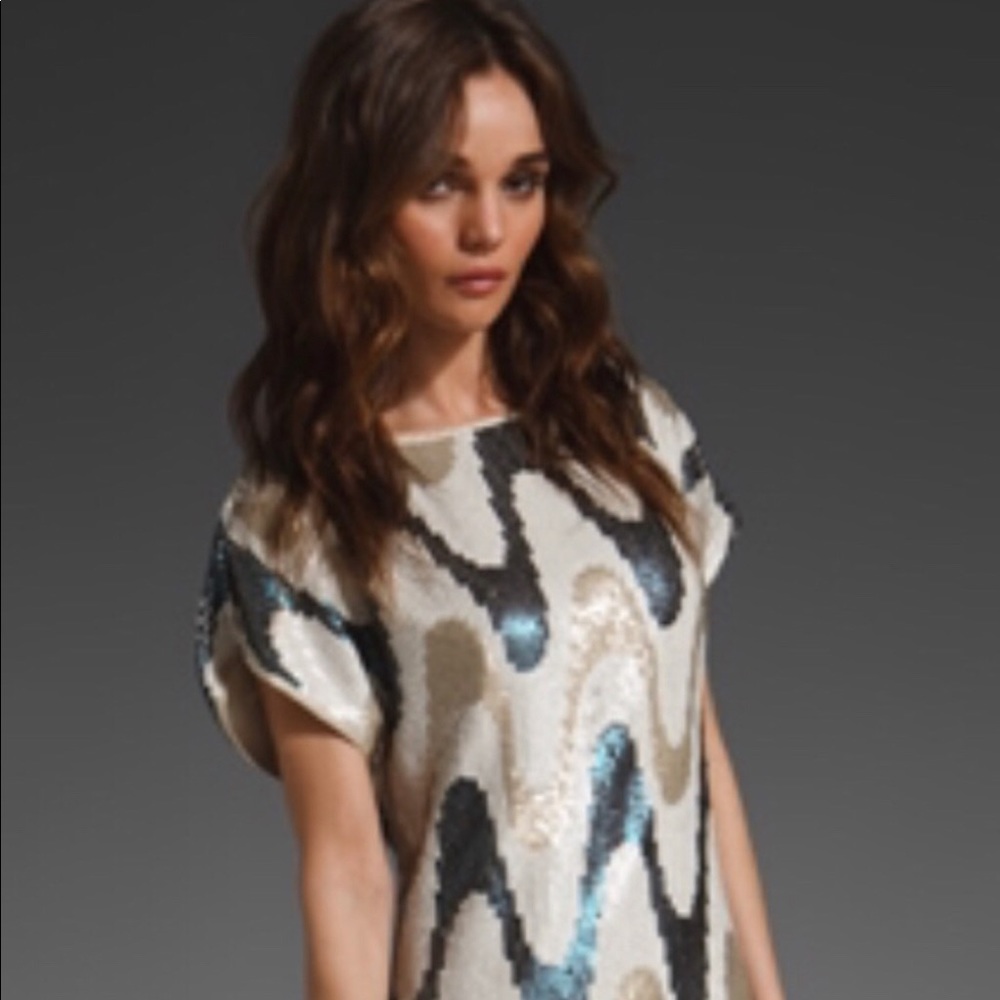 Trina Turk zig zag sequin dress